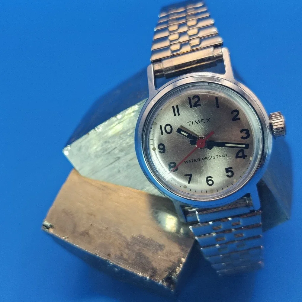 Vintage 1976 Timex Mechanical Manual Wind‎ 24mm Women's Watch Fully Restored